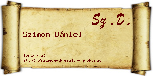 Szimon Dániel névjegykártya